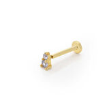 Sade Çift Taşlı Tragus Piercing