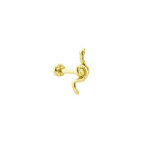 Yılan Motifli Minimal Tragus Piercing