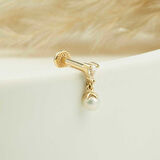 Damla Taşlı İnci Sallantılı Minimal Tragus Piercing