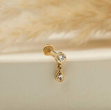 Damla Taşlı Sallantılı Minimal Tragus Piercing