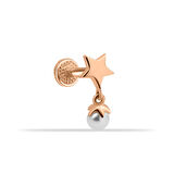 Yıldızlı İnci Sallantılı Minimal Tragus Piercing