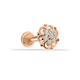 Taşlı Çiçek Minimal Tragus Piercing