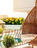 Yapay Çiçek Sarı Ay Çiçeği Papatya Küpeşte Askılı Saksıda Balkon Çiçeği Çiçek Sepeti