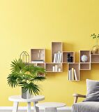 Yapay Çiçek Yelpaze Palmiye 8 Dal 50*40cm Salon Çiçeği Metal Mat Gümüş Saksılı Yapay Bitki