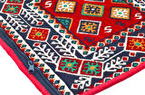 Dekoratif Otantik Çift Taraflı Fermuarlı Kilim Şark Köşesi Minder Kılıfı (40cmx41cm) Mod6