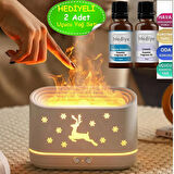 HEDİYELİ Hava Nemlendirici 300 ml RGB aromaterapi Nemlendirici Oda Nemlendirici Buhar Makinesi
