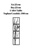 Hediyelik Ahşap Tablo Ağaç Tablosu Duvar Tablosu 4 Lü Tablo