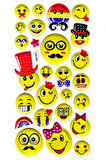 Sticker Kabartmalı Stiker Defter, Planlayıcı Etiket (limlra-009)-17x9cm- Komik Emojiler