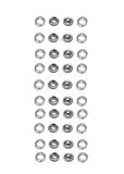 9,5mm Gömlek ve Bebe Çıtçıt Seti 10 Takım Nikel (GÜMÜŞ) Renk Klikıt