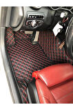 Fiat Fiorino 2008-2024 Siyaha Kırmızı Renk Araca Özel 8D Yeni Nesil Havuzlu Deri Paspas