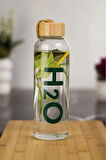H2o Bambu Kapaklı Cam Matara 800ml