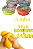 Pofuduk Slime MİNİ Oyun Hamuru Slaym 5 Adet Oyun Hamuru