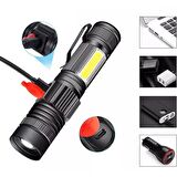 Geniş Açılı P50 Led Şarjlı EL Feneri Watton Wt-601