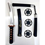 Ninja Samuray Savaşçı Kılıç Seti - Katana Mınçıka Shuriken Set