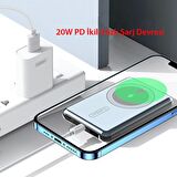 Earldom PD12 5.000 mAh 12W Kablosuz Şarjlı PD Hızlı Şarj Powerbank