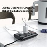 Yesido MC08 10in1 6 Adet Usb ve 4 Adet Priz Dönüştürücü 1.8M