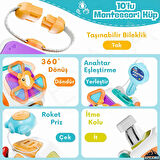 Oyuncak Bebek El Göz Koordinasyonu Geliştiren Montessori 10'lu Eğitici Aktivite Küp