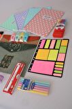 DEKOMUS İLE PIANO FULL + FULL İLKOKUL VE LİSE SETİ 4'LÜ DEFTER,UÇLU KALEM , SİLGİ,KALEMTRAŞ