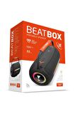 Powerway BeatBox Siyah Led Işıklı Ses Bombası Usb Sd Aux FM Radyo Bluetooh Hoparlör