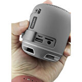 Powewray Gri C4 Taşınabilir Bluetooth Hoparlör Ses Bombası Sese Duyarlı Led Işık