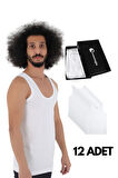 CENNETOĞLU 12 Adet Erkek Penye Atlet EKONOMİK PAKET