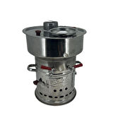 Paslanmaz 304 Çelik 7 litre Çift Hazneli Demlikli Semaver