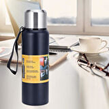 Perlotus 304 L Çelik 750 ml Vakumlu Lacivert Kamp ve Piknik Termosu