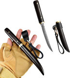 Japon Tanto Efsane Model Damascus