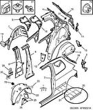 OEM Peugeot 307 Coupe 3P Arka Sol Çamurluk Çitası Siyah (8547.N2)