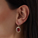 Akik Taşlı Greek  Küpe