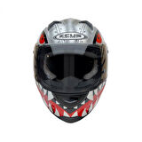Zeus Zs-811a Al-38 Kapalı Kask Gümüş-siyah MEDIUM