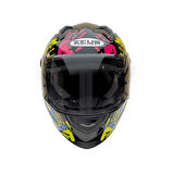 Zeus Zs-811a Al-37 Kapalı Kask Siyah-turuncu LARGE