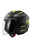 AIRFLOW 2 BRUSH SİYAH NEON SARI ÇENE AÇIK MOTORCU KASKI