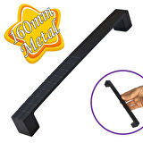 Bihter Desenli Kulp 160 mm Siyah Mutfak Kulpu Çekmece Dolap Kapak Kulbu Metal  Mobilya Dolabı Kulpları 