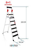 Extreme Plastik 6+1 Basamaklı Metal Merdiven