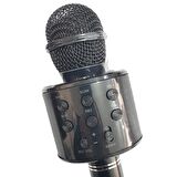 Karaoke Mikrofon Bluetooth Hoparlör Usb Sd Kart ve Aux Girişli - Siyah
