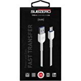 Subzero 2.8A 1Metre Usb Type-C Şarj Data Kablosu Beyaz
