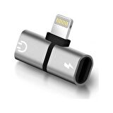 iphone 7 8 x lightning splıtter 2 in 1 şarj ve kulanlık