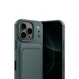 Apple İphone 17 Pro Max Kelvin Kartvizitli Silikon - Koyu Yeşil