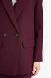Oversize Geniş Kalıp Kruvaze Yaka Blazer Ceket