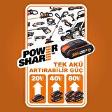 WORX WA3883 20Volt Li-ion PowerShare İkili Hızlı Akü Şarj Cihazı
