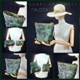 Hakiki Deri El Yapımı Bayan Çanta, Kadın Omuz Çantası, Çapraz Çanta, Tote Bag Çanta Set GG4