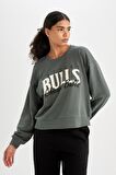 DeFactoFit NBA Chicago Bulls Bisiklet Yaka Sweatshirt C8247AX24AUGN498