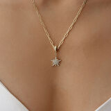 White Big Star Kolye