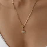 White Big Star Kolye