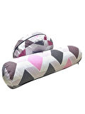 Bolster Minderi & Meditasyon Minderi Ikili Set Geometrik Desenli