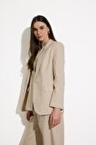 DeFacto Kruvaze Yaka Cepli Blazer Ceket E4357AX25SPBG702
