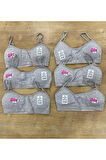 Kız Çocuk Pedli Alıştırma Sütyeni / 6 Adet
