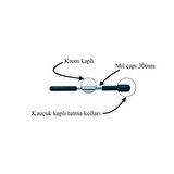 PROFORCE  BAR 101 46 CM KAUCUK TUTMA KOLLU KISA TRICEPS&BICEPS BARI (ARKA VE ON KOL SEKILLENDIRME)