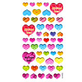 Sticker Kabartmalı Stiker Defter, Planlayıcı Etiket (lbu-015) - 17X9 cm - Kalp